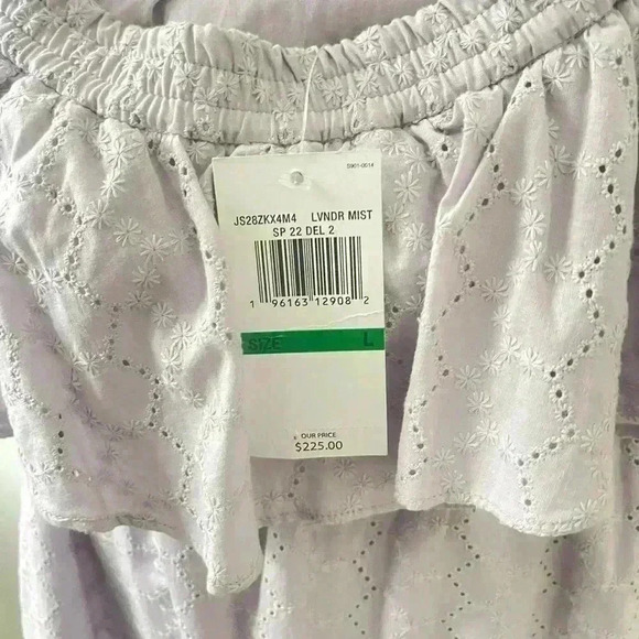 MICHAEL Michael Kors Womens Lavender Off The Shoulder Eyelet Dress Size L - Picture 7 of 7